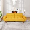 75" Flared Arm Convertible Sleeper Sofa-Yellow