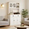 Vertical cabinet, cutlery cabinet, storage cabinet, cutlery cabinet, white