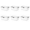 20 Quart HingeLID Clear Storage Box with Latch Lid Comfort Grip, Dark Gray, 6 Pack