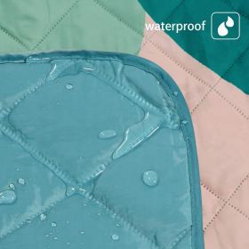 Waterproof Picnic Blanket 60x80 Inches Large Multicolor Floral Polyester Sandproof Modern Camping Blanket