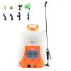 Battery Powered Backpack Sprayer, 0-90 PSI Adjustable Pressure, 4 Gallon Tank, Back Pack Sprayer with 8 Nozzles and 2 Wands, 12V 8Ah Battery