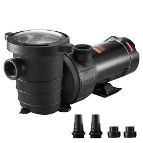 Swimming Pool Pump 1.5HP 115V 1100W, Single Speed Pumps for Above Ground, Powerful Pool Pumps with Strainer Filter Basket, 5280 GPH Max. Flow