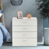Modern Simple 4-Drawer Dresser White