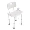 Shower Chair, Shower Seat with Back, Adjustable Height Shower Stool, Shower Chair for Inside Shower Bathtub