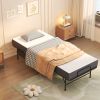 75 Inch Folding Bed with 5" Memory Foam Mattress, Space Saving Rollaway Guest Bed, Heavy-Duty Metal Frame on Wheels