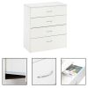 Modern Simple 4-Drawer Dresser White
