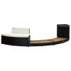 Spa Surround Black and Natural Wood