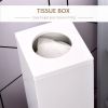Toilet Paper Cabinet, Small Bathroom Corner Floor Cabinet with Doors and Shelves, Thin Storage Bathroom Organizer for Paper Shampoo, White