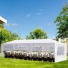 3*9m 5-Sided Iron PE Cloth Spiral Pipe Pergola