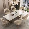 Upholstered Dining Chairs Set of 2,  Kitchen & Dining Room Side Chairs with Back