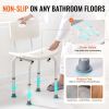 Shower Chair, Shower Seat with Back, Adjustable Height Shower Stool, Shower Chair for Inside Shower Bathtub