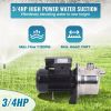 3/4HP Shallow Well Pump 110V/60Hz 114ft Head Jet Water Pump Stainless Steel for Home Lawn Irrigation and Water Draining