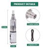 Solar Submersible Well Pump Deep Well Pump Stainless Steel 24V 260W 1" Outlet Max.Head 173FT with 55.77ft Black Wire