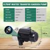 0.75HP Shallow Well Jet Pump 427GPH 115V Max Head 114FT Stainless Steel Shallow Well Jet Pump for Gardens Lawns Farms