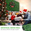 Artificial Boxwood Panel UV 24pcs Boxwood Hedge Wall Panels Artificial Grass Backdrop Wall 20" X 20" 4 cm Green Grass Wall Fake Hedge for Decor Priv