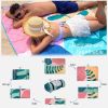 Waterproof Picnic Blanket 60x80 Inches Large Multicolor Floral Polyester Sandproof Modern Camping Blanket