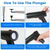Electric Toilet Plunger High Pressure Air Plunger Air Drain Blaster Drain Clog Remover with Real Time Pressure Display for Toilets Bathroom Floor Drai