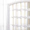 4 Panel Room Divider, Folding Privacy Screen, 5.6' Room Separator, Wave Fiber Freestanding Partition Wall Divider for Rooms, Home, Office, White