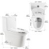 1.1/1.6 GPF Elongated Comfort Height Super Quite Flushing Floor Mounted One-Piece Toilet, CUPC Certified, WaterSense Cetified, Ceramic, White Color