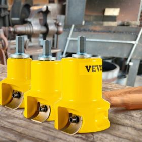Tenon Cutter, 1'/25.4mm & 1.5'/38mm & 2'/50.8mm, With Dual Curved Blades & Button Screws Home Master Kit, Premium Aluminum & Steel Log Furniture (Option: Red)