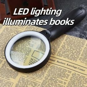 The Handheld Magnifying Glass With Light Is Suitable For Reading Books And Newspapers, Repairing Instruments, Observing Insects, And Is Also An I (Option: LEDMagnifyingGlass)