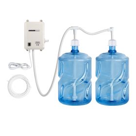 Bottled Water Dispenser Pump System, 2x5 Gallon Dispensing System, Automatic Electric Water Dispenser, Double-Pipe Water Jug Pump (Outlet Pipe Position: Side Outlet Pipe, Quantity: Double Inlet Pipe)