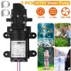 12V Water Pump with 2 Hose Clamps 130PSI Self Priming Sprayer Pump 70W Electric Diaphragm Water Pump 6L/Min for RV Camper Marine Boat