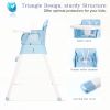 5 in 1 Foldable Baby High Chair,Convertible Highchair for Babies and Toddlers-Portable Infant Booster Seat,Carry Small Box,Dining Chair