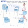 5 in 1 Foldable Baby High Chair,Convertible Highchair for Babies and Toddlers-Portable Infant Booster Seat,Carry Small Box,Dining Chair