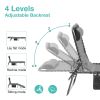 Folding Chaise Lounge Pool Chair Set of 1, Patio Sun Tanning Chair,Outdoor Lounge Chair with 4-Position Reclining Back,Breathable Mesh Seat for Beach