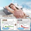 Cervical Neck Pillow for Pain Relief, Ergonomic Memory Foam Pillows for Sleeping, Neck Support Pillows for Sleeping with Pillowcase