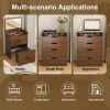 3-in-1 Vanity Desk with Lighted Mirror & Stool, Flip Top Makeup Dressing Table, Compact Storage for Bedroom, Bathroom, Dressing Room